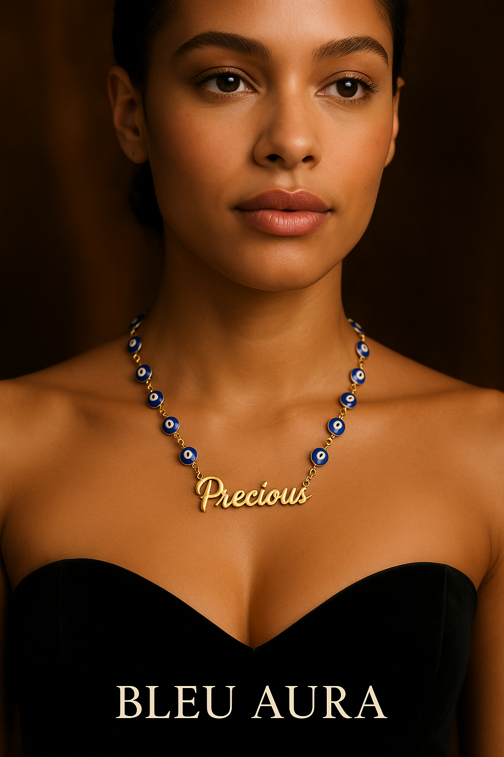 Bleu Aura – Elegant Protection with a Golden Touch