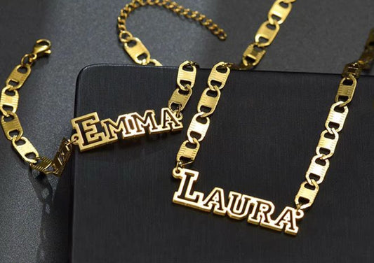Bold Link Custom Name Necklace